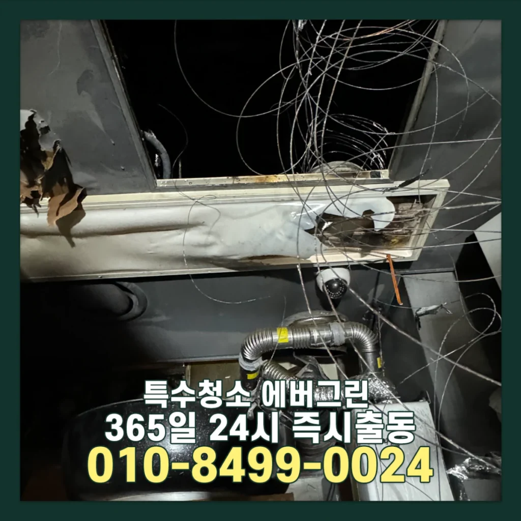 강남 송파 상가 화재현장청소