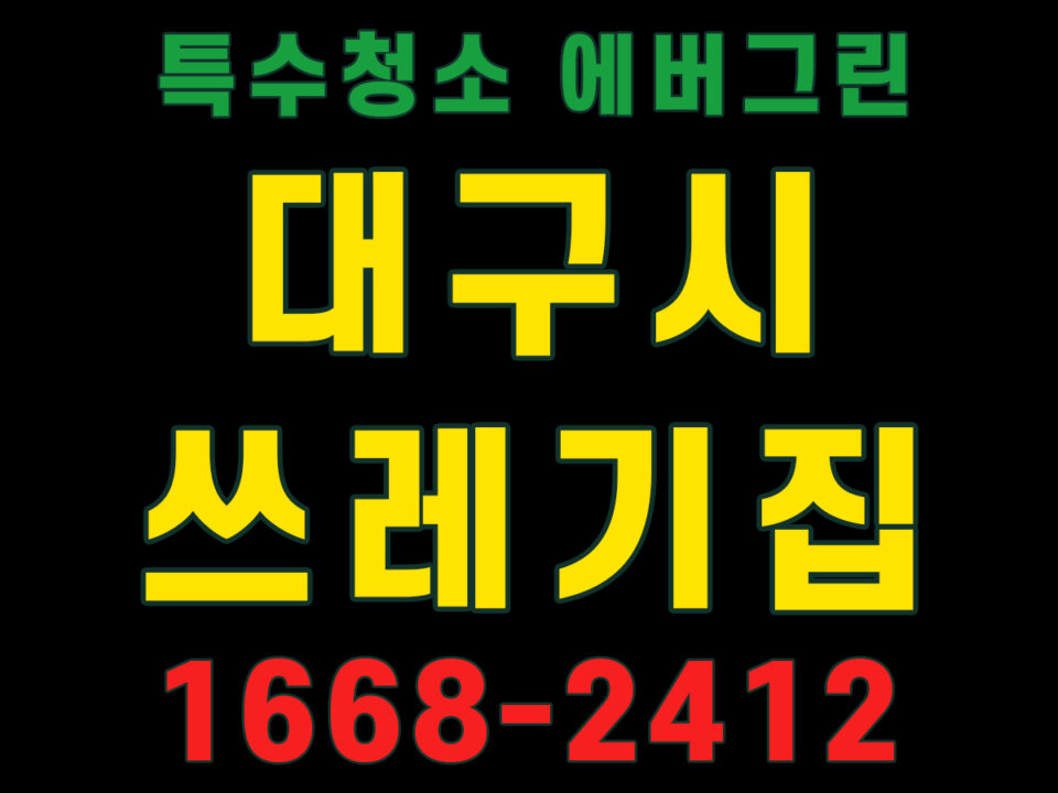 대구시 쓰레기집청소