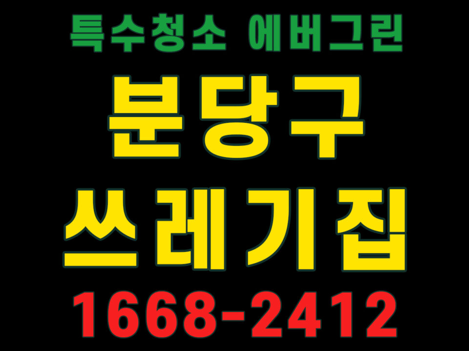 성남 분당구 쓰레기집청소